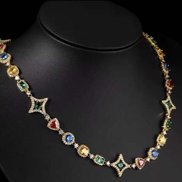 Unbranded Jewelry - colorful gemstone necklace cz